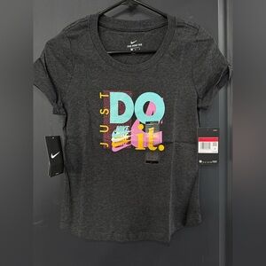 Nike Shirt Retro Just Do It Girls Large Short Sleeve Tee Big Kids NEW